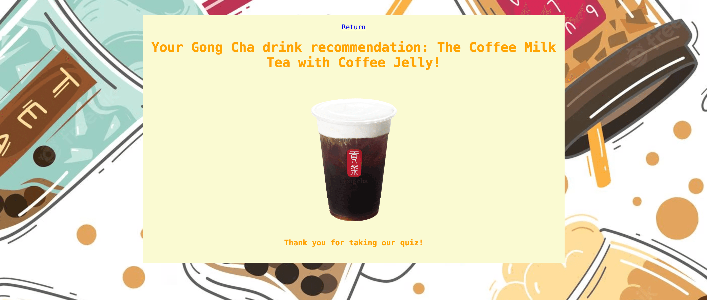 Gong Cha Recommender